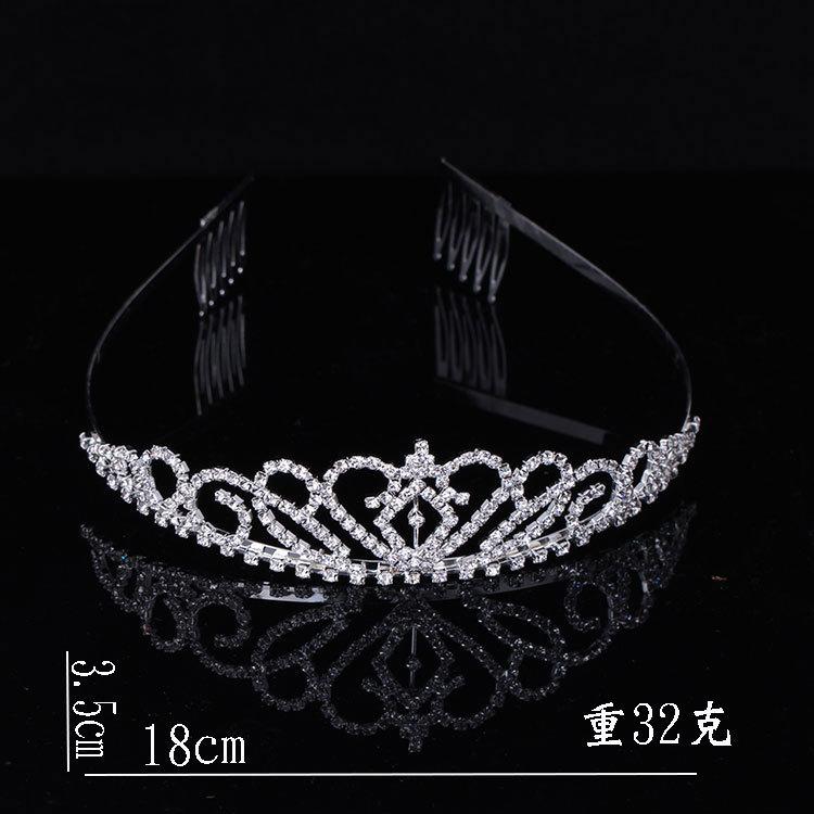 2022 New Headband Kid Girls Love Bridal Prom Crown Princess Crystal Tiaras and Crowns белый