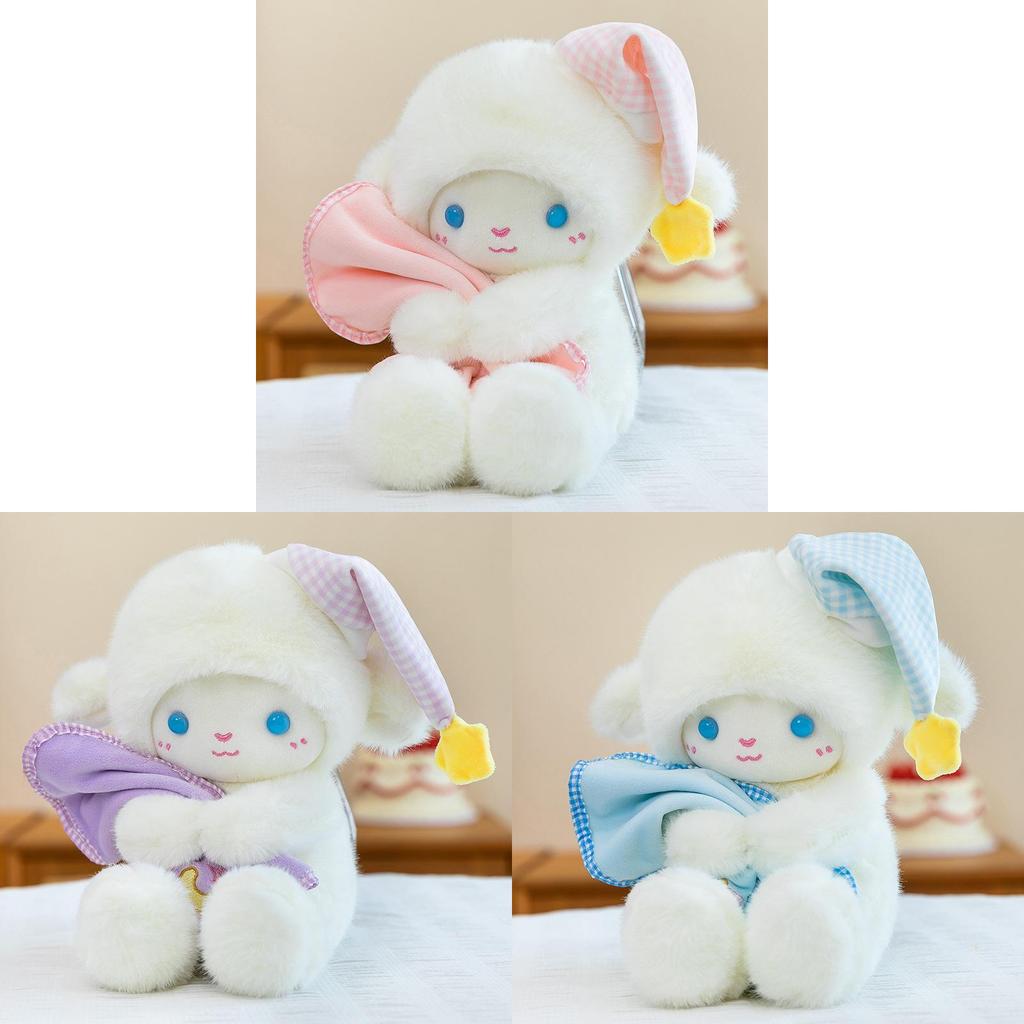 Sleepy Sheep Plush Toy With Pp Cotton Filling For Kids Bedtime Comfort And Gift