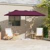 Garden Sun Umbrella Burgundy Red 370 X 197 X 239 Cm