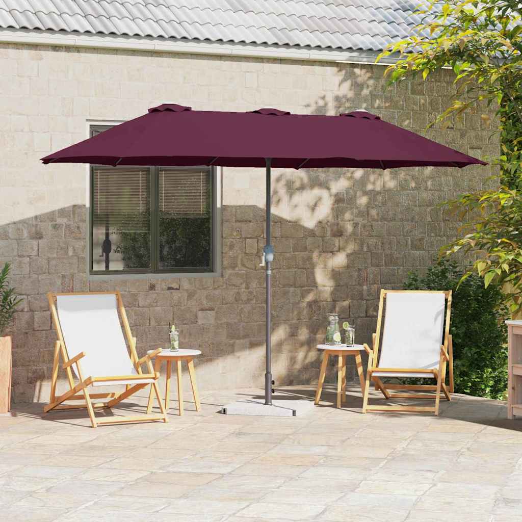 Garden Sun Umbrella Burgundy Red 370 X 197 X 239 Cm