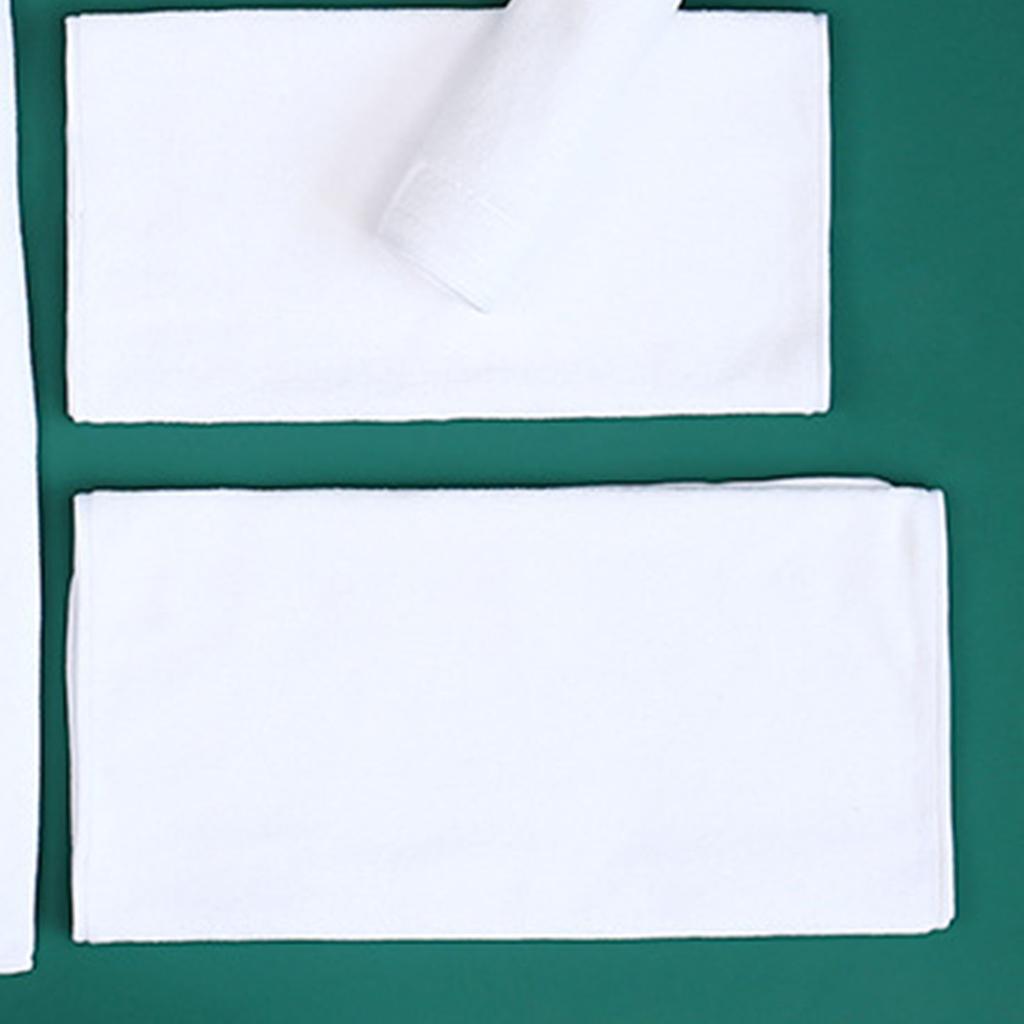 5 Stück Schönheitssalon Handtücher Mikrofaser Bett Handtücher Bademantel Duschhaube Kissenhandtücher Brusttuch Badetücher Weiß