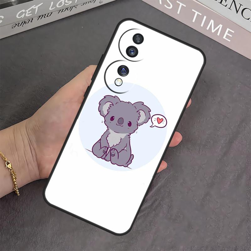 

Cute Cartoon Koala Cover For Honor Magic 6 Pro 5 Lite 10 50 70 90 Honor X8b X9b X7 X8 X9 X6a X7a X8a X9a Case Honor X8 5G