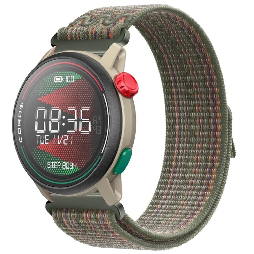 22/20mm Nylon Loop Strap For SUUNTO Vertical 2-1/Race 2-1-S/Run/Ocean Comfortable Band For COROS APEX 2-4 42mm/PACE Pro/3-2 Belt