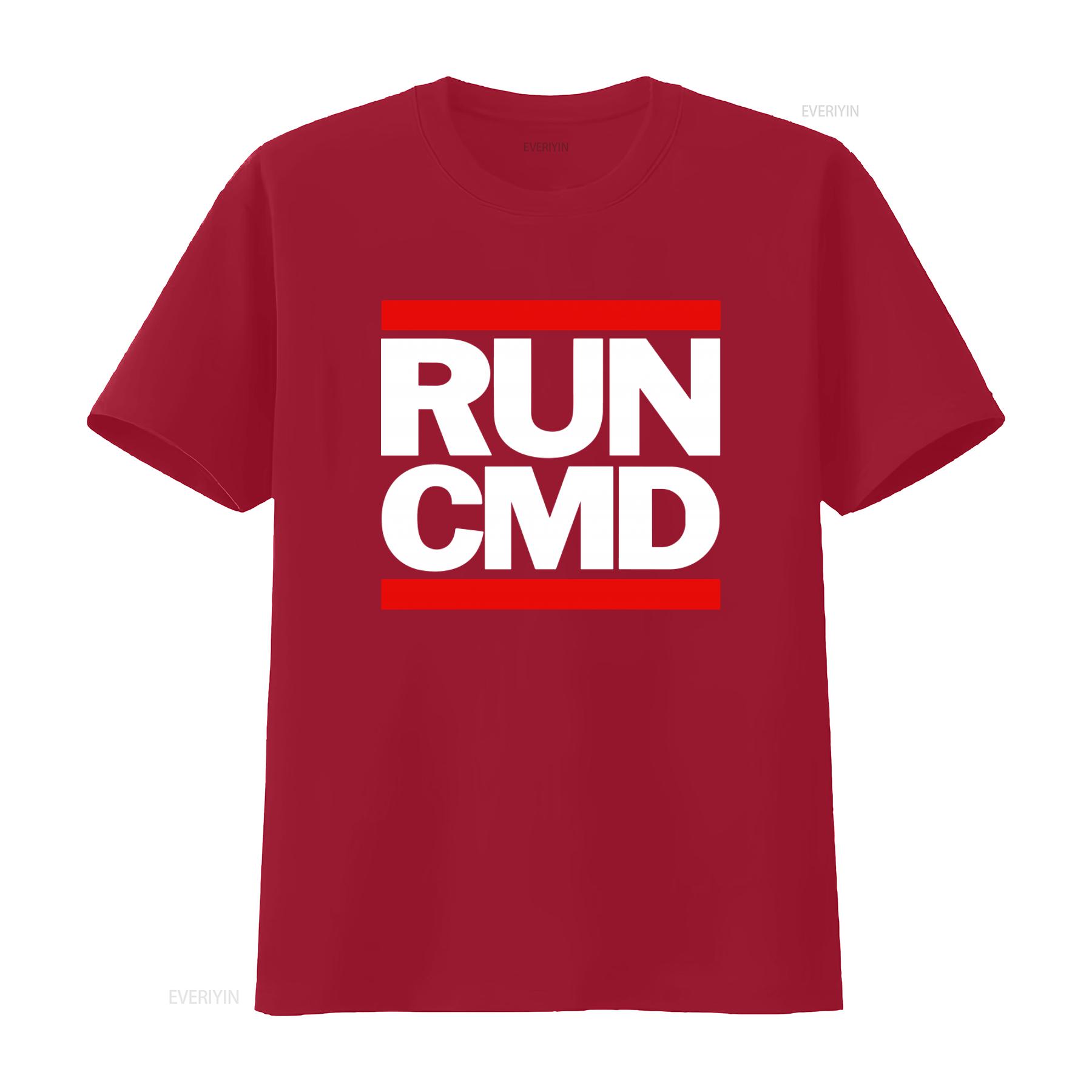 Run Cmd T Shirt for Computer Geeks Mens Funny  vintage Washed Top For Everyday Wear graphic Stretched Casual Versatile Stylish S