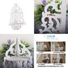 European Country Style White Waterresistant Wall Corner Shelf With Flower Display For Living Room Decor