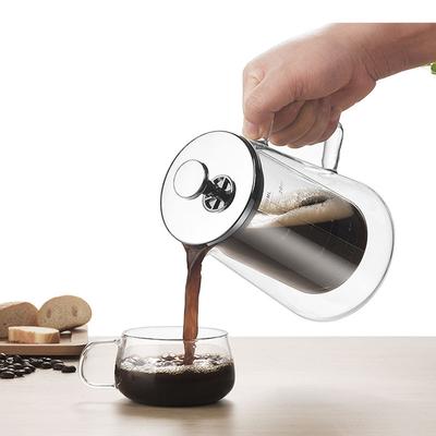 Kawiarka French Press Szkło Borokrzemowe i Stal Nierdzewna Podwójne Ścianki Czajnik do Herbaty Akcesoria Baristy
