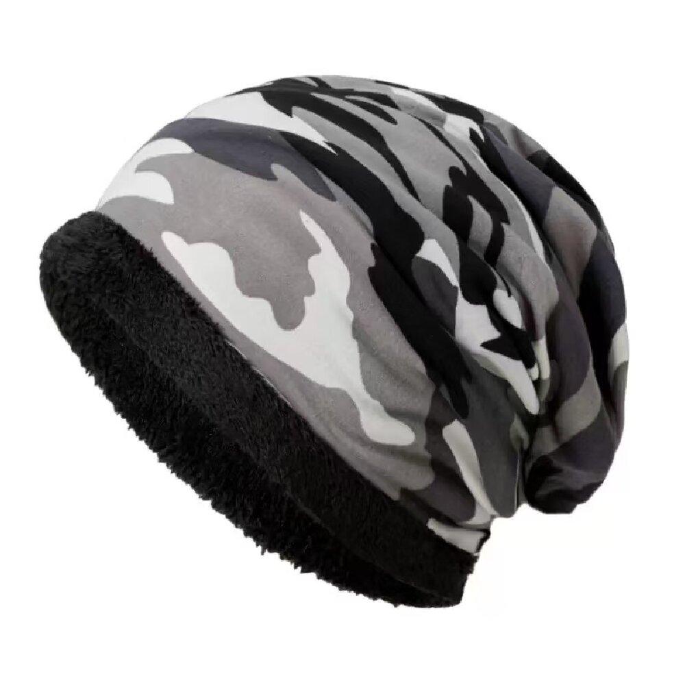 

Autumn And Winter New Camouflage Cotton Velvet Hat Warm Stylish And Fleece Cap Pile Cap Outdoor Unisex FeUnisex One Size
