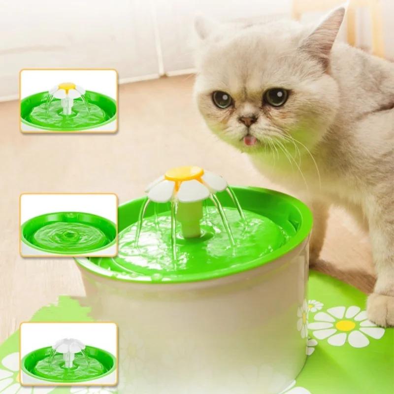 Round Auto Filter Pets Water Fountain USB Electric Mute Cat Drinker Bowl Recirculate Filtring Drinker for Cats Water Dispenser