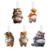 Cartoon Cat Ornament 2D Flat Car Mirror Backpacks Hanging Pendant New Cat Keychain  Home Decor