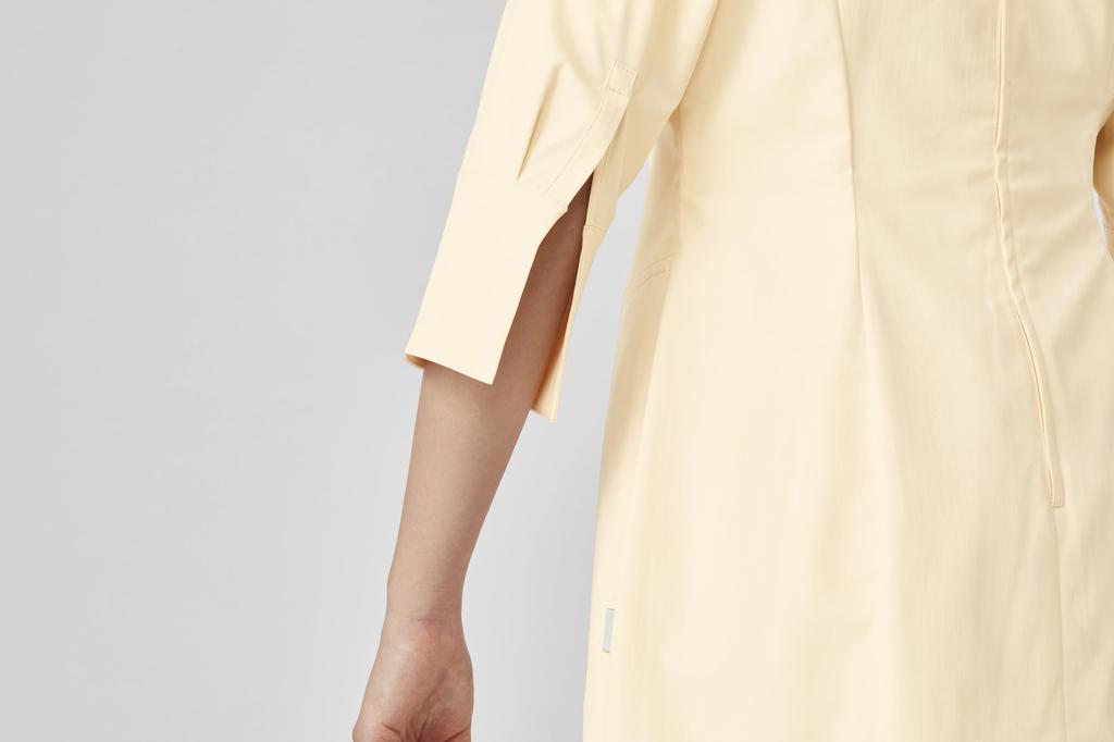 UNITE DIVISION OF ME Women's Top (3/4 Sleeves) [Waterproof/Anti-Static/Stretch/Anti-Bacterial/UV Protection/Easy Care] DOM0006 C-83 Cream, 3L