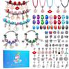 Hot Fashion Girl Holiday Gift Creative Diy Rainbow Bead Freshwater Charm 80 Piece Set Handmade Bracelet Set