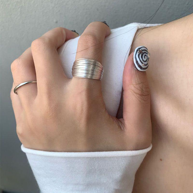 European and American Multi-layer Twisted Open Ring - Trendy Street Style Accessory for Girls