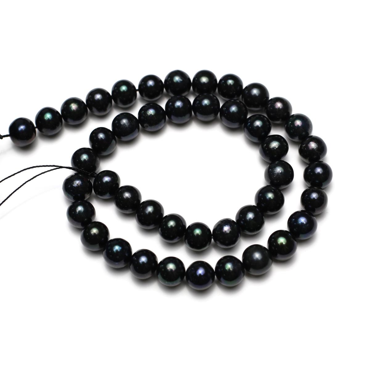

1 нить, Ручная работа, Круглый жемчуг, 9-10 мм, Черный натуральный пресноводный жемчуг, Бусины для изготовления ювелирных изделий, DIY, Ожерелья, Браслеты, Поделки, Длина 36 см 1String/9-10mm-36cm чёрный