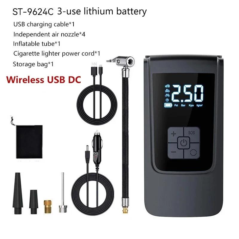 12V Car Tire Inflator Pump 150PSI  6000mAh Wireless Inflatable Pump Air Compressor Tyre Inflator Pumps For Motorcycle Bicycle