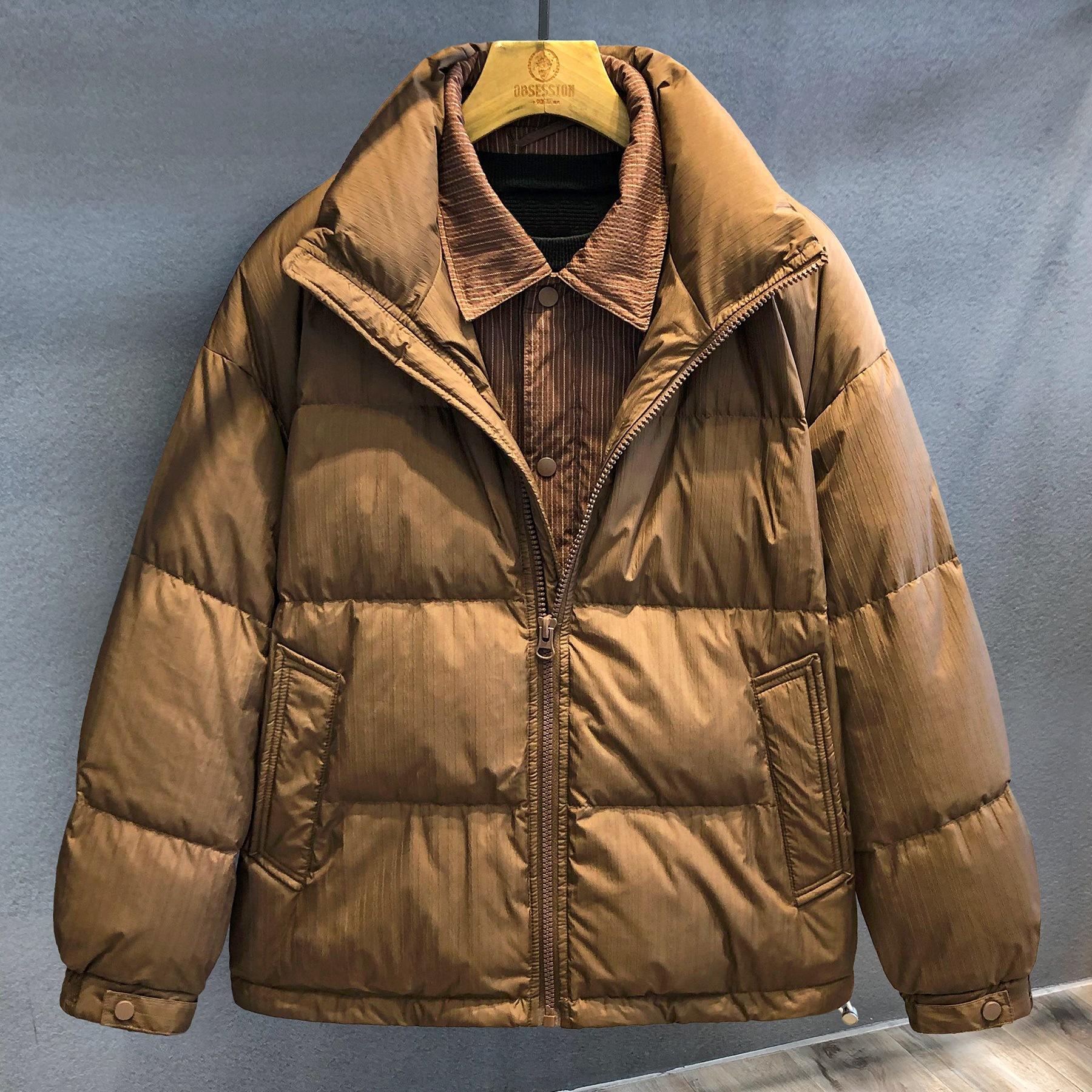 

90 Лацкан Пуховик из искусственного пуха Зимний Теплый Пуховик для Мужчин Утепленный 3XL