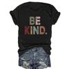 Plus-Size Short-Sleeve BELIND Printed Round-Neck T-Shirt European Size