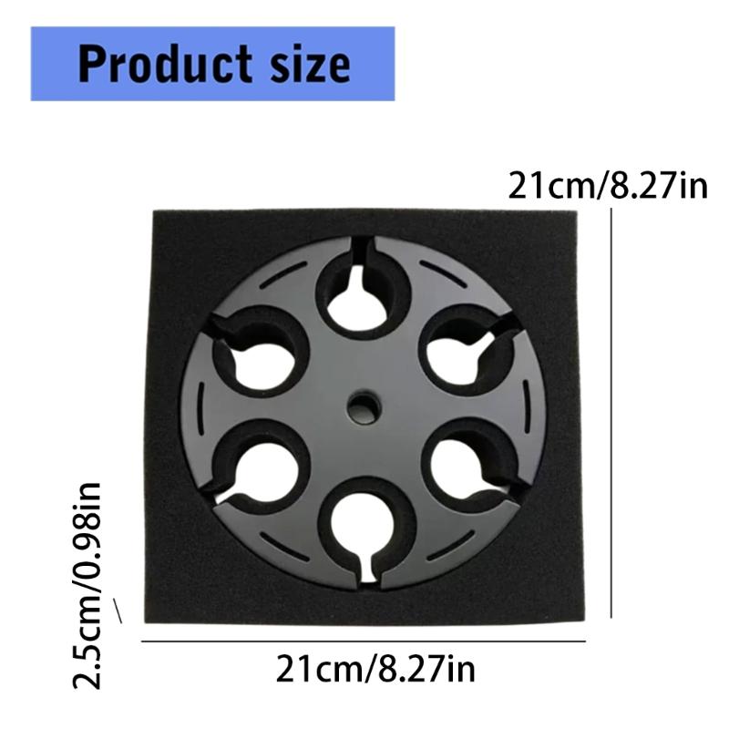 6 Slot Shockproof Microphones Stand Holder Portable Organizers For Studio Recording Live Streaming And Outdoor