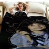 1PC Billie Eilish Custom Name Patterned Flannel Blanket Suitable For All Seasons for Home Decor Warmth and Comfort Gifts Holiday Present