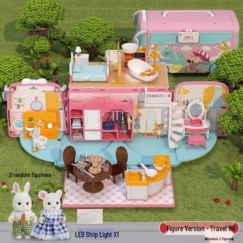 Girls' Role-Playing Koala Diary RV Camper Dollhouse