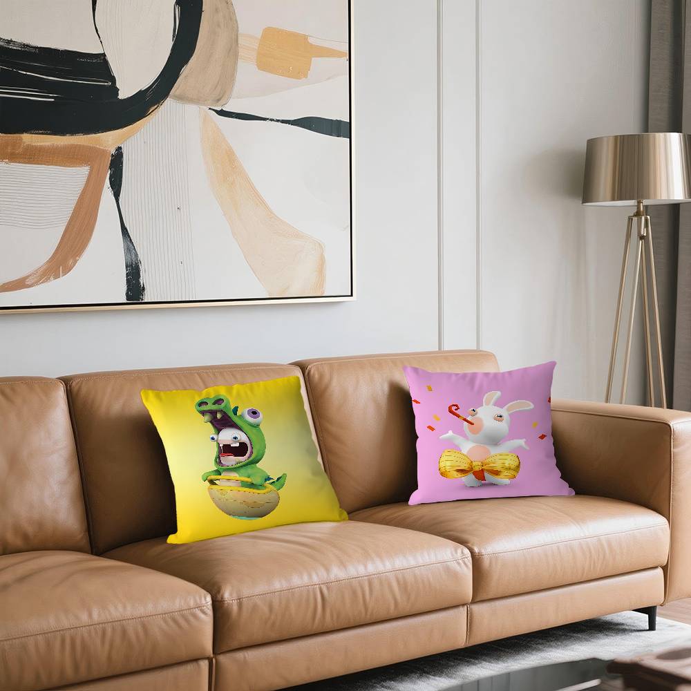 R-Rabbids Invasion Kissen Anime Kissen Sofa Bett Kopfkissenbezug Kissenbezug 45x45 Cm Mode