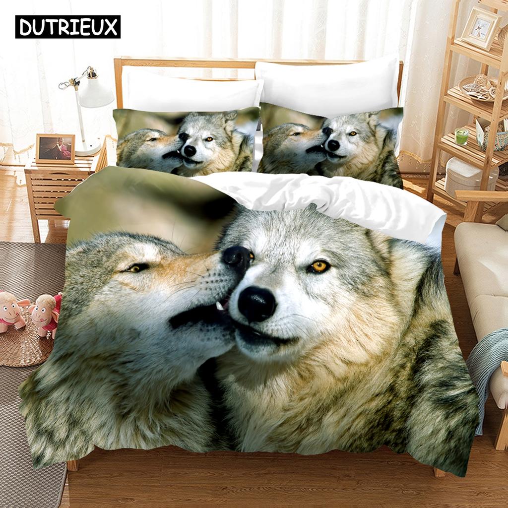 3D Wolf Bedding Sets Duvet Cover Set With Pillowcase Twin Full Queen King Bedclothes Bed Linen
