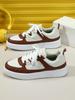 MCTIN Women Casual Shoes Breathable Platform Sneakers Couples Non Slip Leather Skateboard Shoes