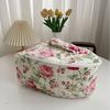 Quilted Floral Steam Iron Carrying Case 1Pc, Handle Design Portable Iron Cover Organizer for Travel Home