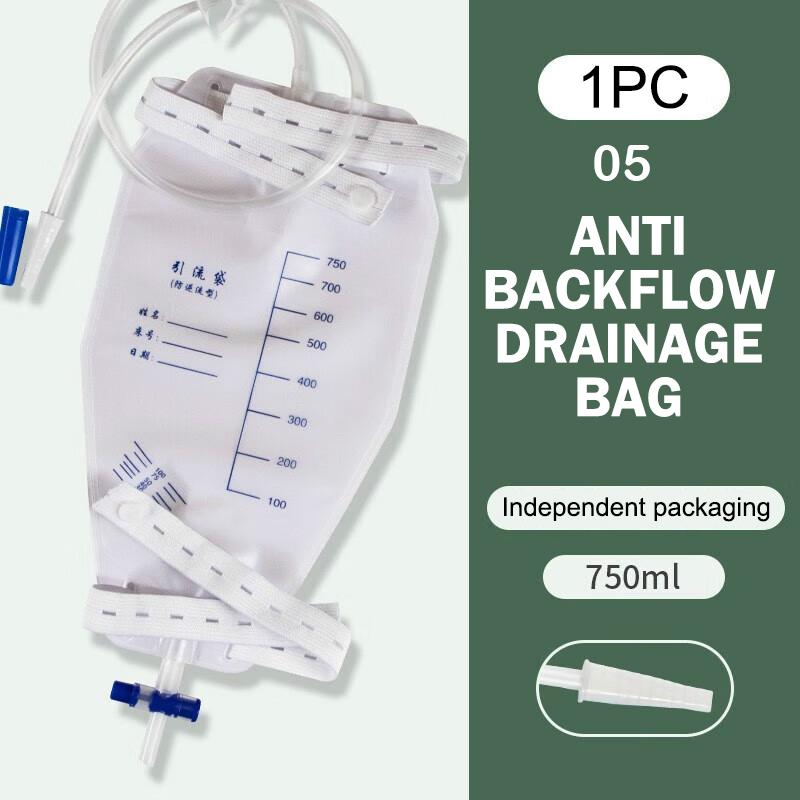 Dış Mekan Tek Kullanımlık Steril İdrar Torbası Pvc Saklama İdrar Drenaj Torbası Çapraz Vanalı Kateterli İdrar Toplama Torbaları