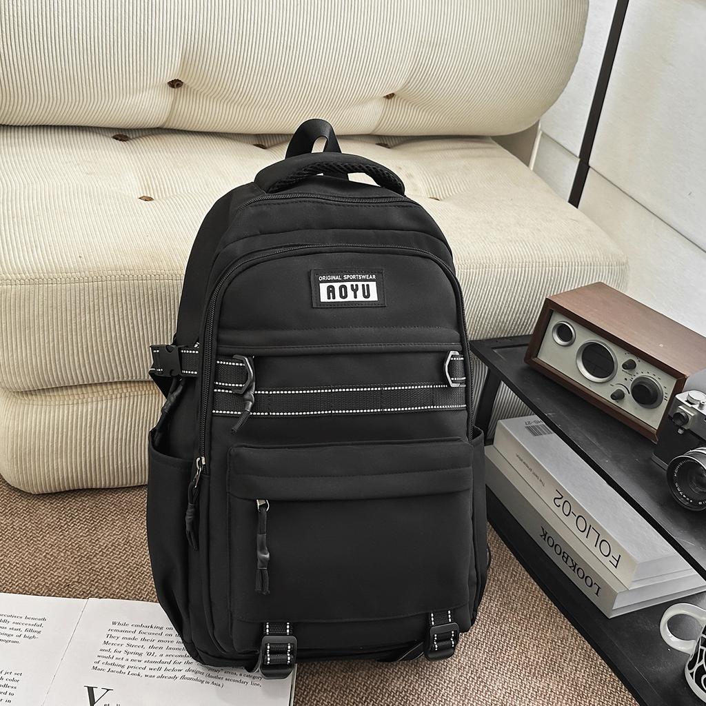 Schoolbag schoolbag male junior high school student 1011 summer trend large capacity backpack female Japanese leisure high school student backpack