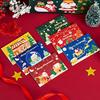 10/80/100Pcs Merry Christmas Card Xmas Birthday Party Gift Card Cute Cartoon Half-Folded Card Blessing Message Card