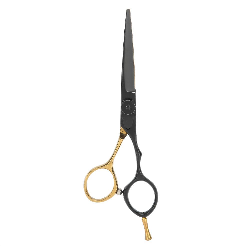 Professional Hairdressing Scissors Salon Hair Trimming Cutting Scissors BlackGold (5.5 Inch)(Flat Scissors )