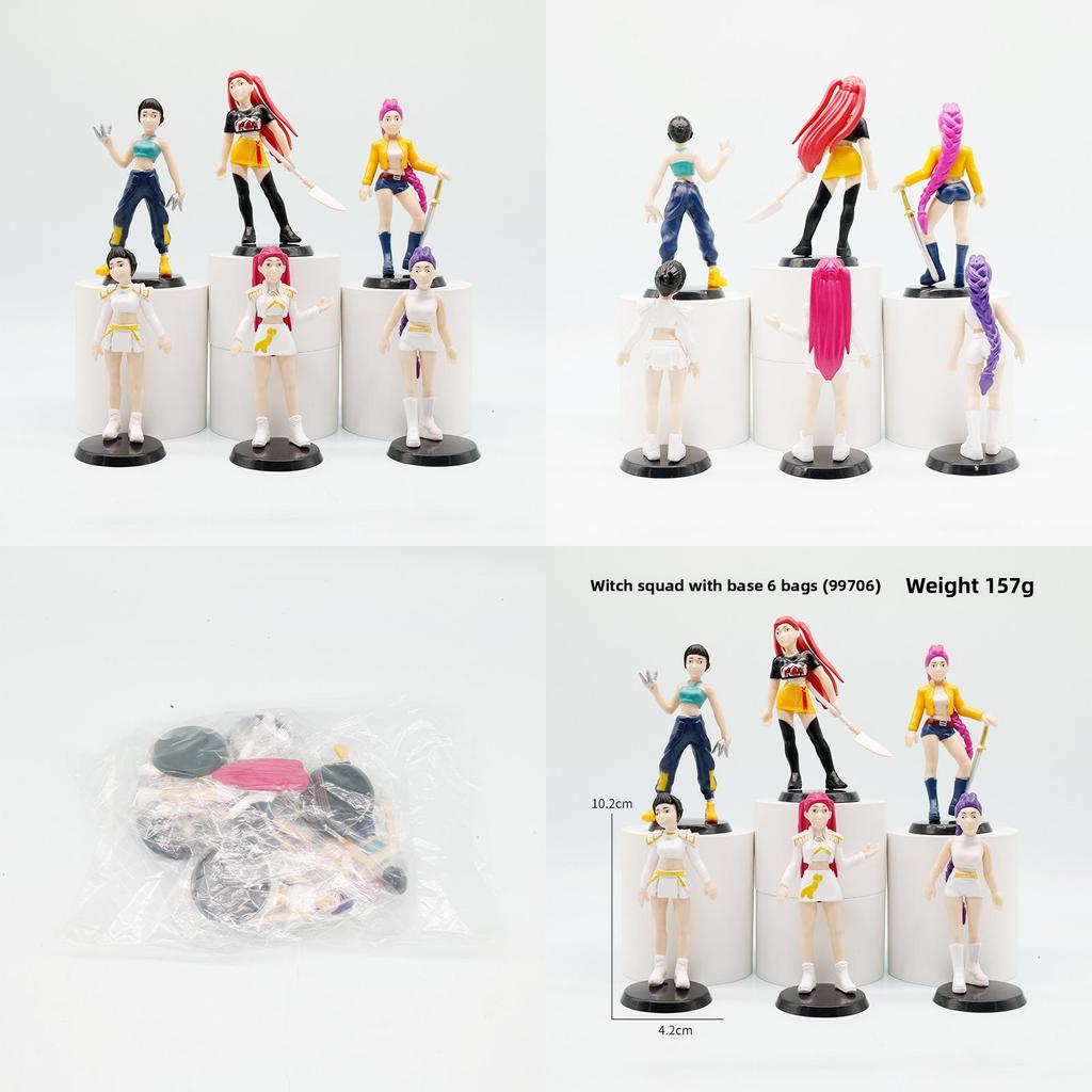 Kpop Demon Hunters Pvc Figurine With Base For Desk Decor Collectible Gift