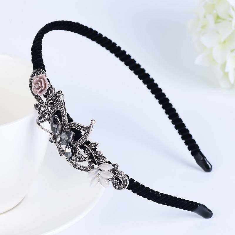 EASYA Neue Einfache Handgemachte Schmetterling Schleife Stirnbänder Frauen Mädchen Mode Strass Kristall Blume Haarschmuck Schmuck