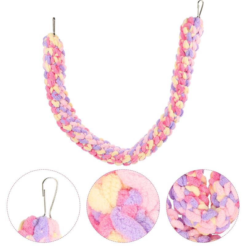 Cotton Rope Toy Climbing Rope For Bird Rope Perch Lizard Climbing Toy Small Pet Rope Toy Hamster Cage Decor Pet Swing