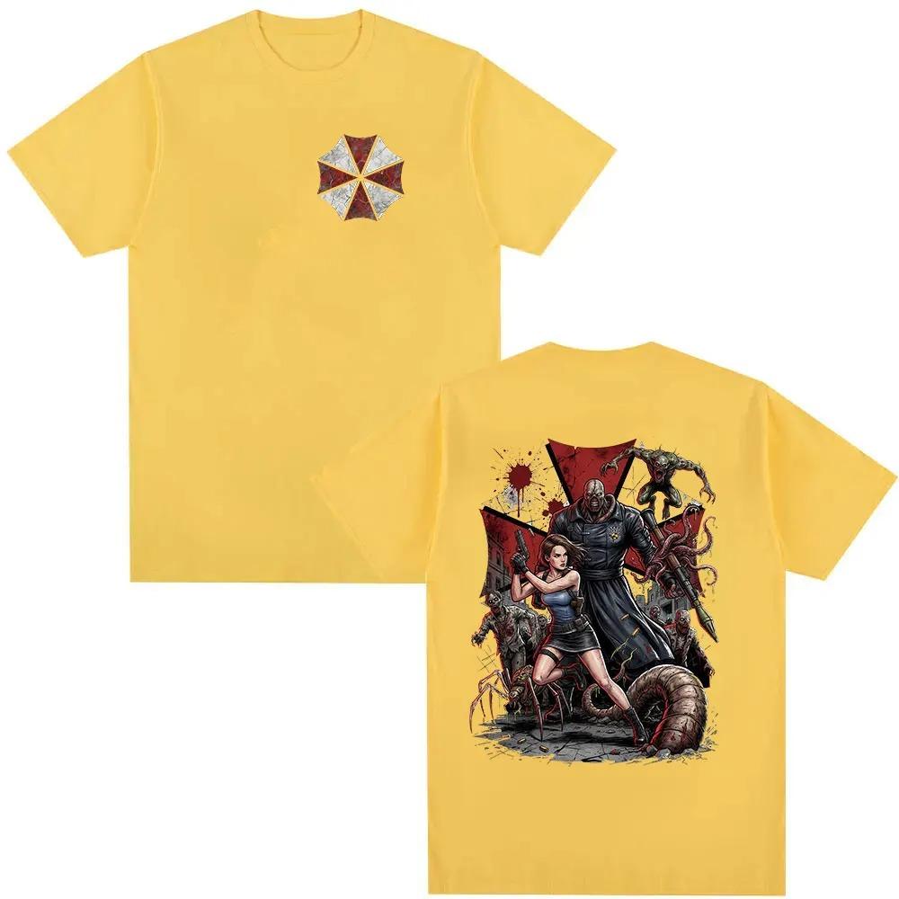2026 Game Player Resident Evil 4 Fans Merch T Shirt Men's Classic Gothic Cosplay Short Sleeve T-shirts Cotton T-shirt Streetwear