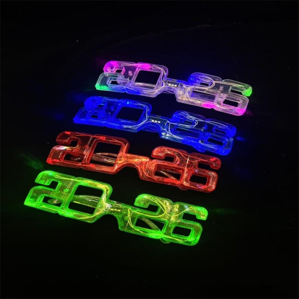 LED Glow 2026 LED Glow Glasses Number New Year Party Glasses 2026New Year Glow Glasses  Decorations