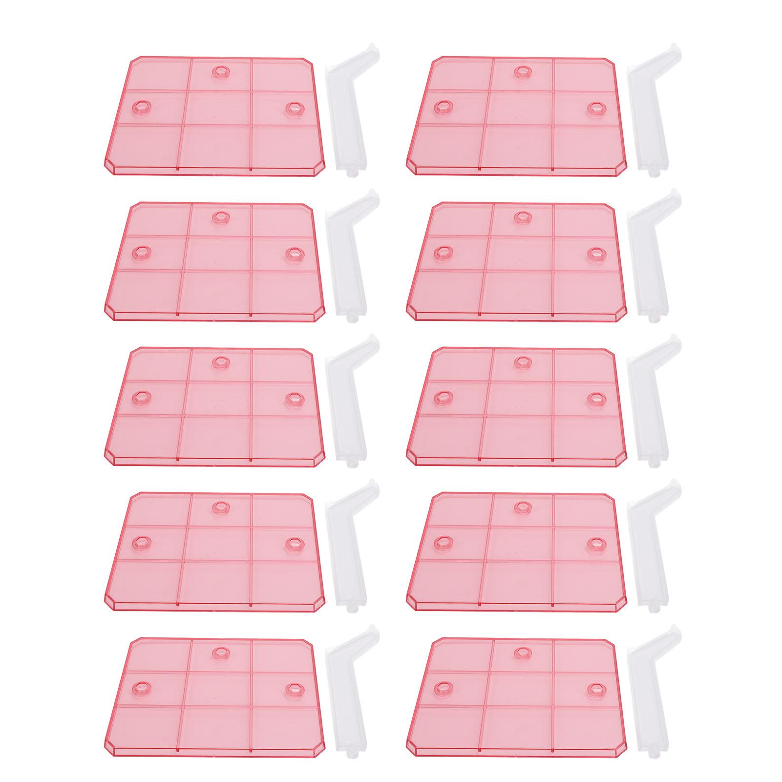 

10Pcs Action Figure Stand Assembly Action Figure Display Holder Base Doll Model Support Stand for 1/ Transparent Red