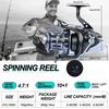 SOUGAYILANG Fishing Reel 10+1BB EVA Handle Sea Carp Spinning Reel Fishing Wheel 10000 Series Tackle