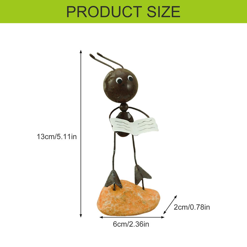 Iron Ants Garden Sculpture Weather Resistant Yard Ornaments Suitable For Outdoor Lawn Decoration And Plant Support Stake