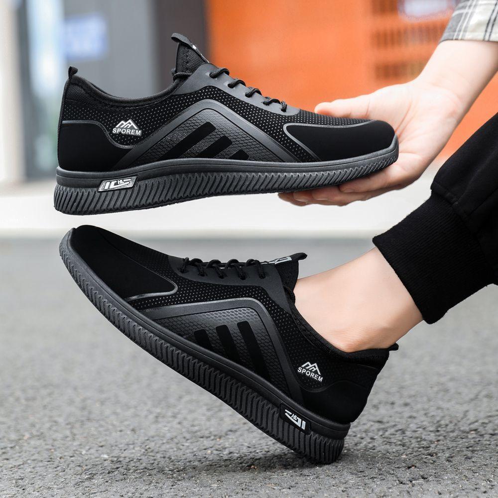 Spring and Autumn Outdoor Leisure Sports Shoes for Men Versatile Breathable Sweat Wicking Running Fitness Low Cut Men's Shoes