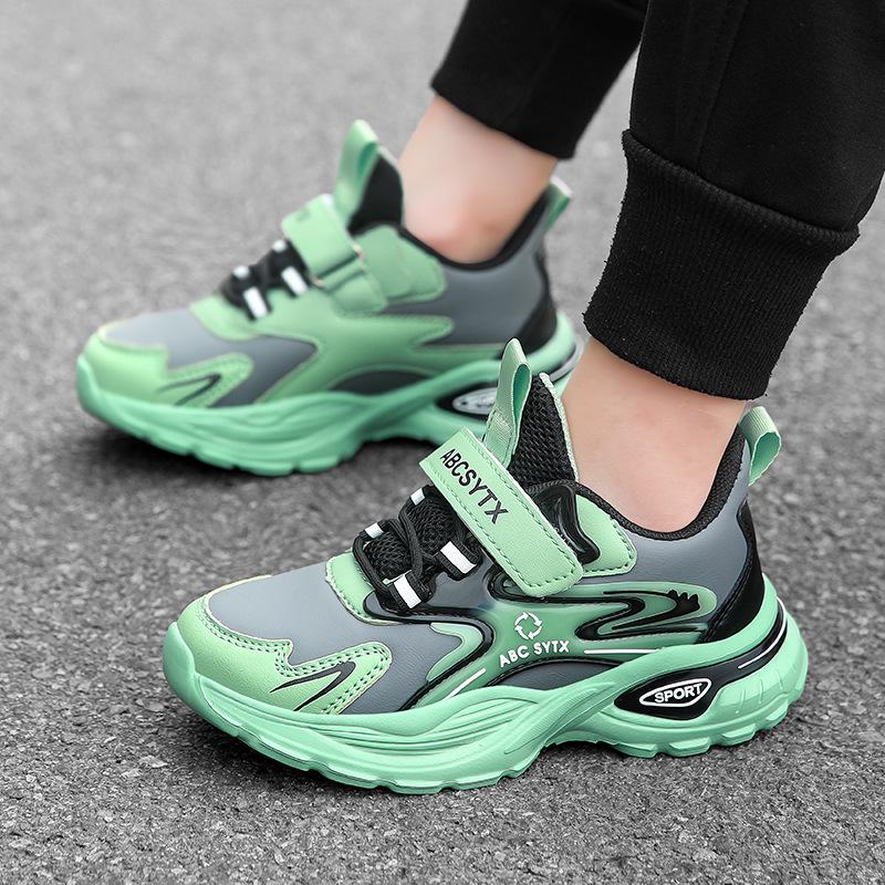 Boys' 2025 Waterproof Leather Running Shoes - Non-slip, Wear-resistant, Soft Sole for Autumn