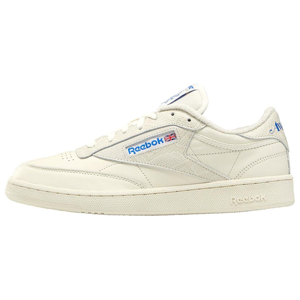 Awake NY X Reebok Club C 85 White Snakeskin Unisex Sneakers Cream Sandtrap Chalk H03328