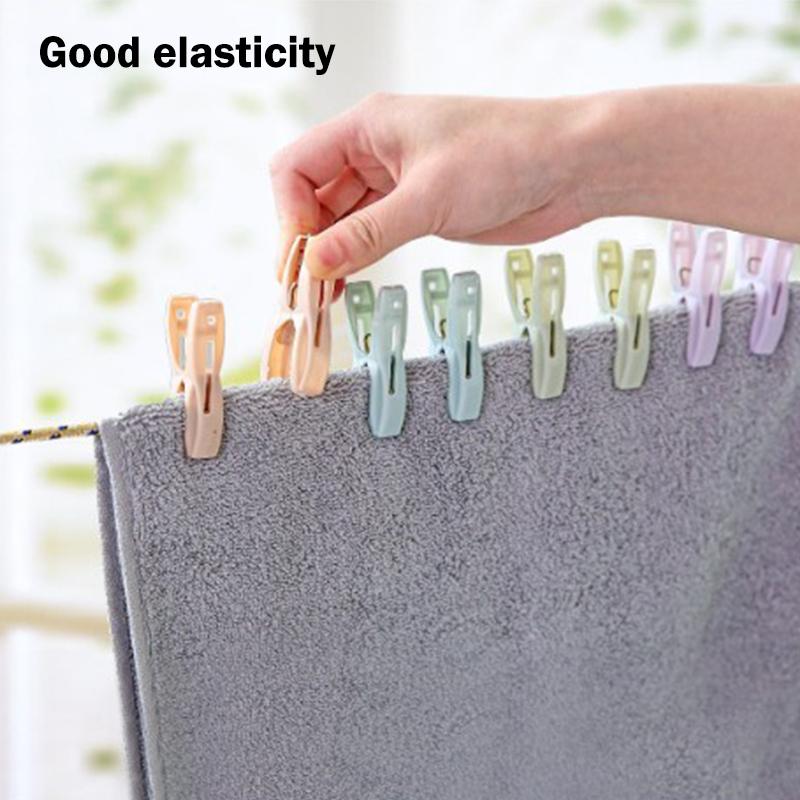 30Pcs Plastic Clothes Pegs Laundry Clothespin Clothes Pins Storage Organizer Quilt Towel Clips Spring With Basket Cabides Hanger