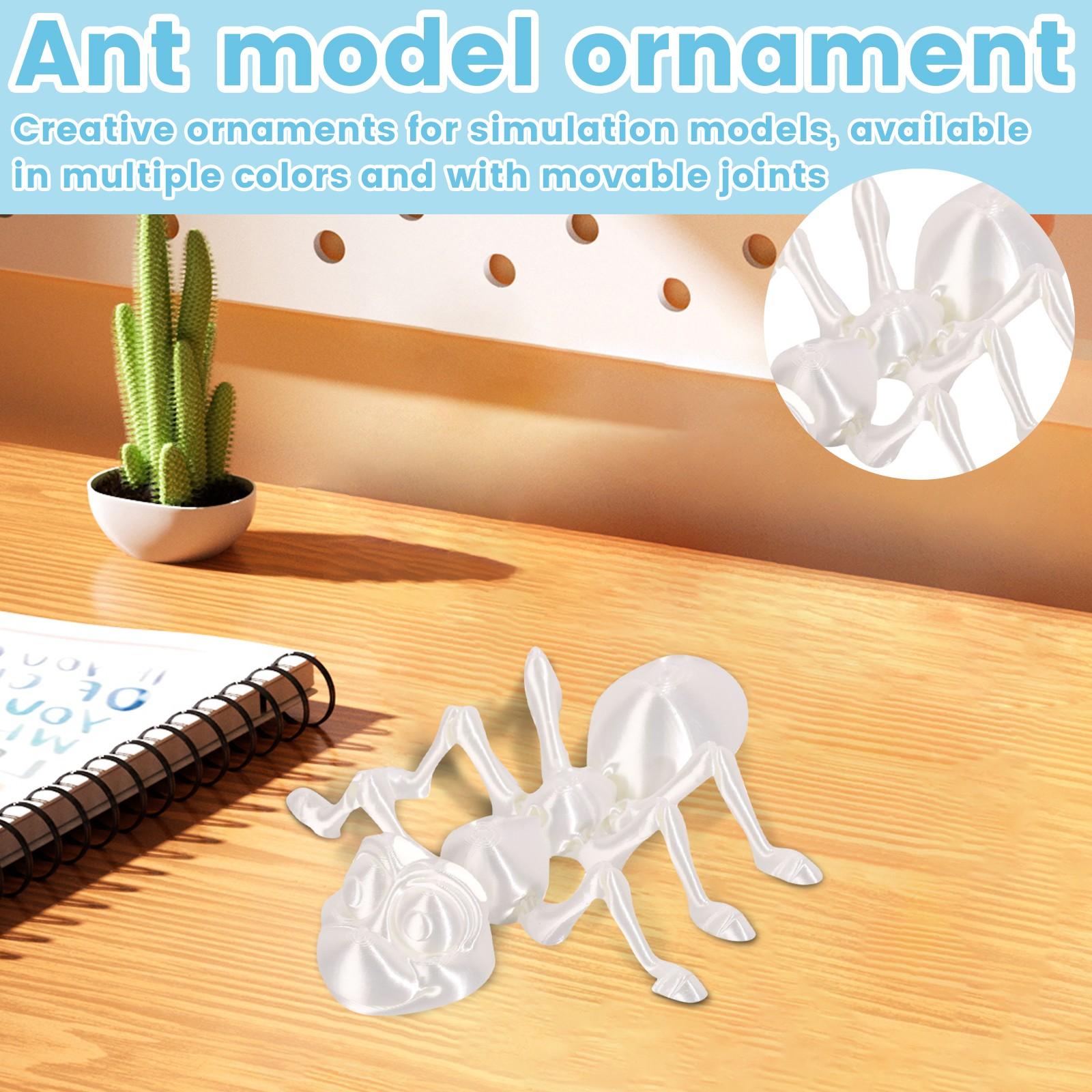 

3D-печать муравей подвижный сустав модель животного игрушка ручной работы украшения креативные декоративные поделки One Size белый