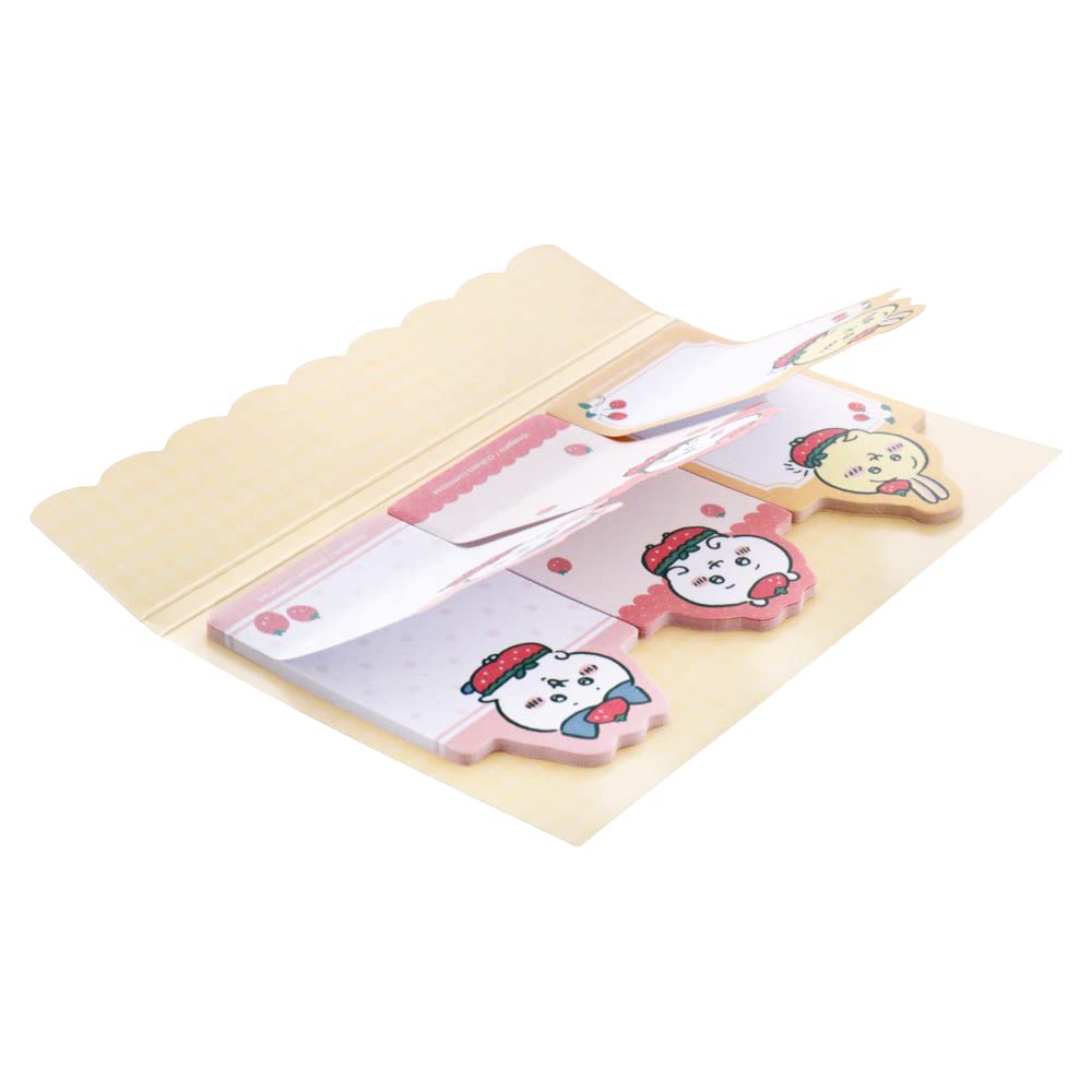 Sunstar Stationery Chiikawa Sticky Strawberry S2836793 Notes, Die-Cut, Pants,
