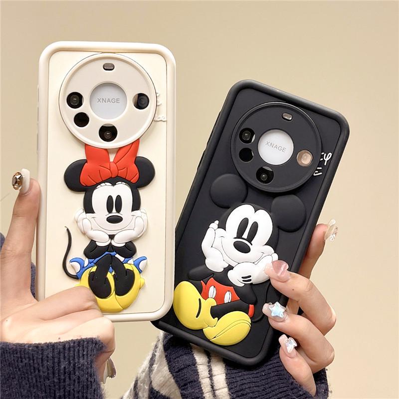 

3D Cartoon Mickey & Minnie Drop-Proof Phone Case for Huawei Mate60, Mate30/40/50 Pro, P60. Mate30Pro