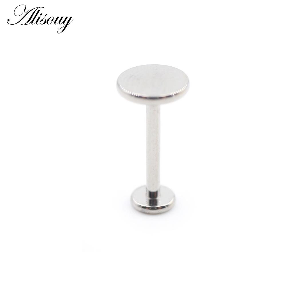 1ks titan s vnitřním závitem plochý eloxovaný kroužek na rty labreta do ucha Náušnice s tragusovou chrupavkou na činku Šperky na tělo