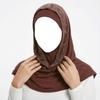 Soft Elastic Instant Hijab Cap Stretchable Head Wrap Hat Fashion Pull on Hijab  Daily Wear