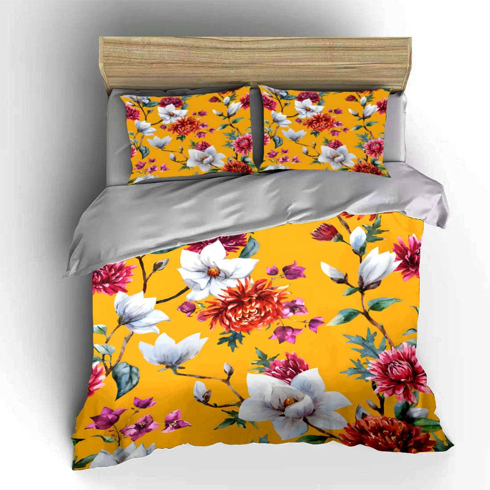 Floral Bedding Set For Cozy Bedrooms  Kid'S And Adults' Bedroom Decor, Exquisite Three-Piece Bedding Set Gift