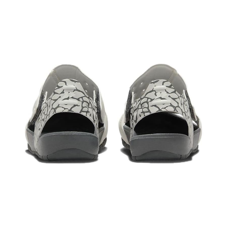 New Jordan Flare Slip Resistant Anti Kick Children's Sandals White Gray Children Aged 3 7 Years Old CI7849-100